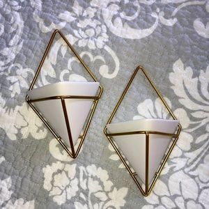 Gold Geometric Indoor Planters